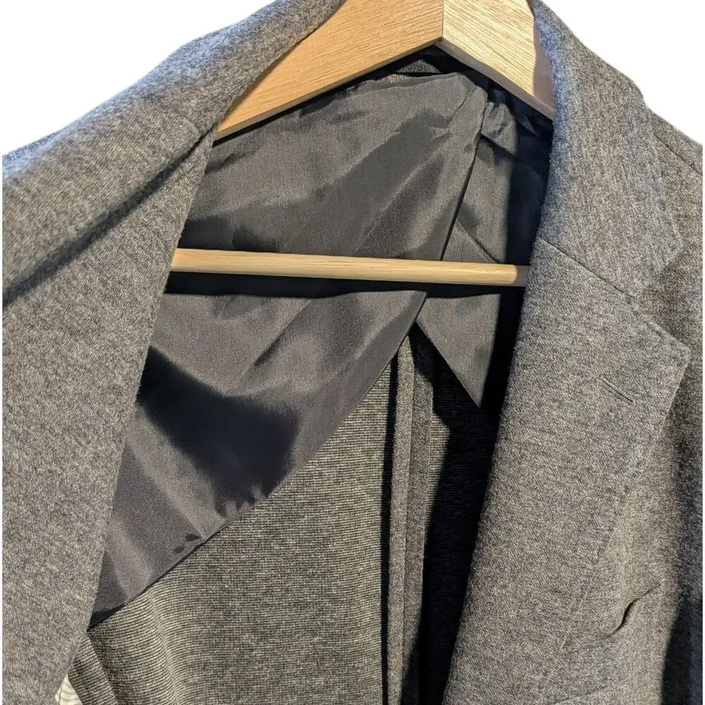 J. Crew Sz Small Men's Blazer Gray Wool Blend Academia Casual Button Up Office